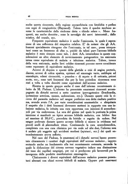 Folia medica periodico trimensile di patologia e clinica medica