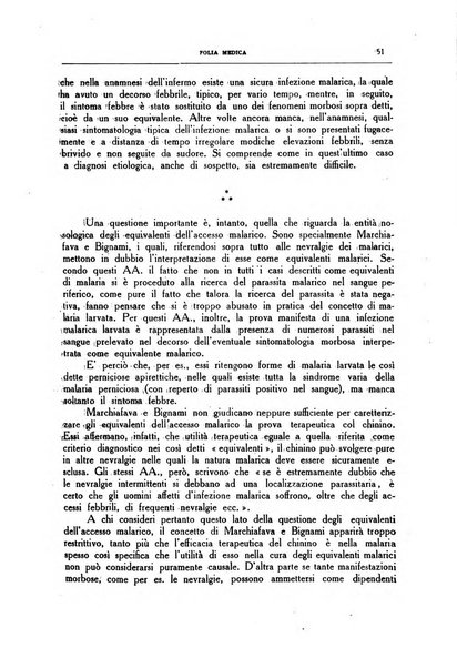 Folia medica periodico trimensile di patologia e clinica medica