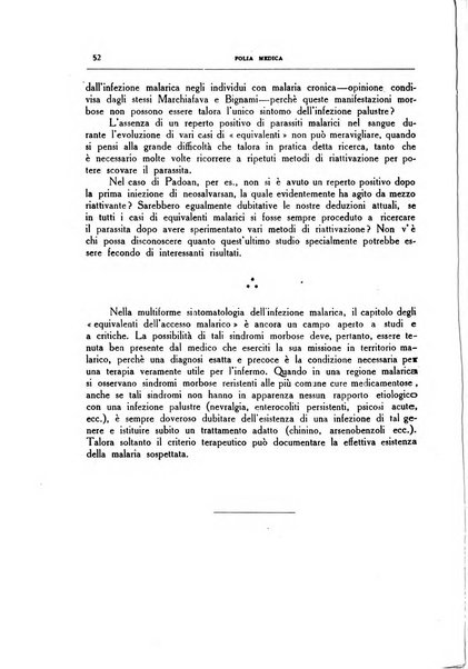 Folia medica periodico trimensile di patologia e clinica medica