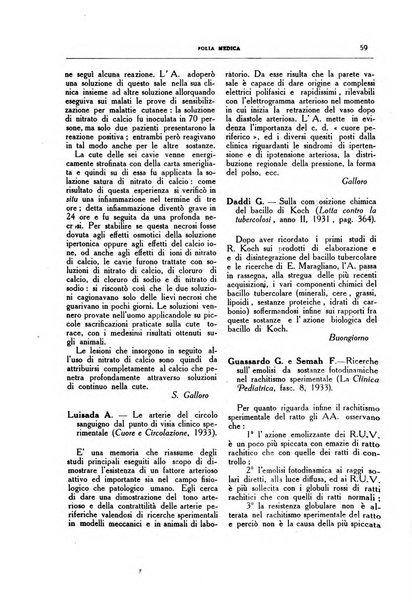 Folia medica periodico trimensile di patologia e clinica medica