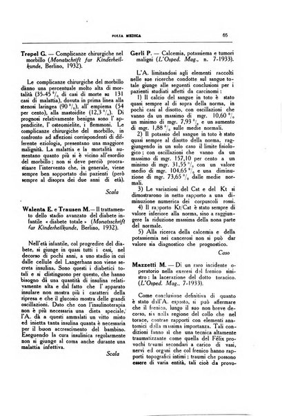 Folia medica periodico trimensile di patologia e clinica medica