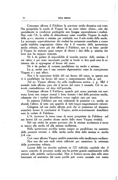 Folia medica periodico trimensile di patologia e clinica medica