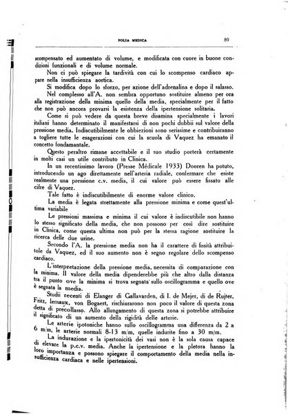 Folia medica periodico trimensile di patologia e clinica medica