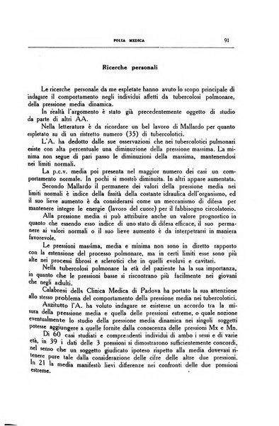 Folia medica periodico trimensile di patologia e clinica medica