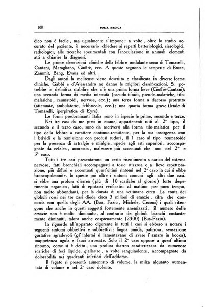 Folia medica periodico trimensile di patologia e clinica medica