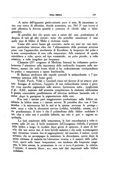 Folia medica periodico trimensile di patologia e clinica medica