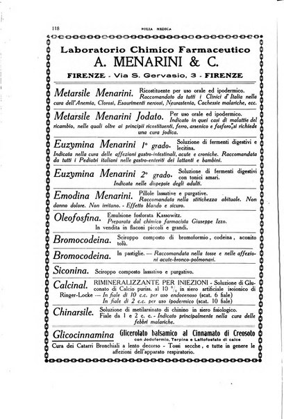 Folia medica periodico trimensile di patologia e clinica medica