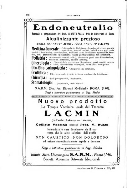 Folia medica periodico trimensile di patologia e clinica medica