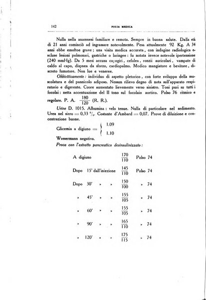 Folia medica periodico trimensile di patologia e clinica medica