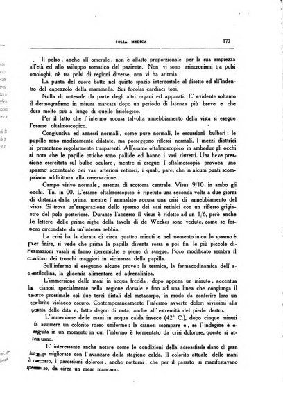 Folia medica periodico trimensile di patologia e clinica medica