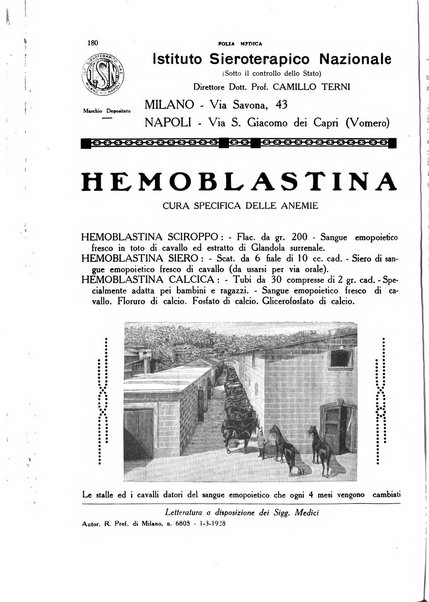 Folia medica periodico trimensile di patologia e clinica medica