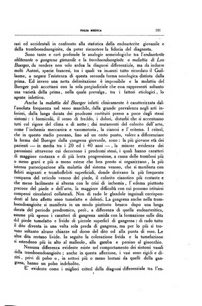 Folia medica periodico trimensile di patologia e clinica medica