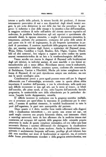 Folia medica periodico trimensile di patologia e clinica medica