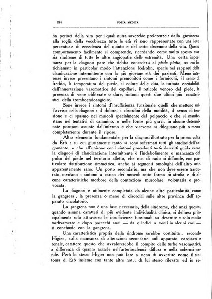 Folia medica periodico trimensile di patologia e clinica medica