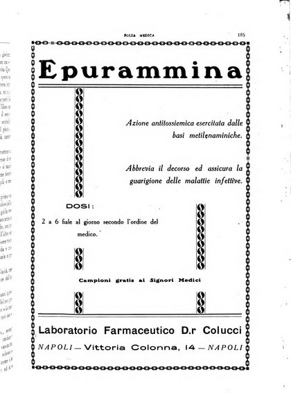 Folia medica periodico trimensile di patologia e clinica medica