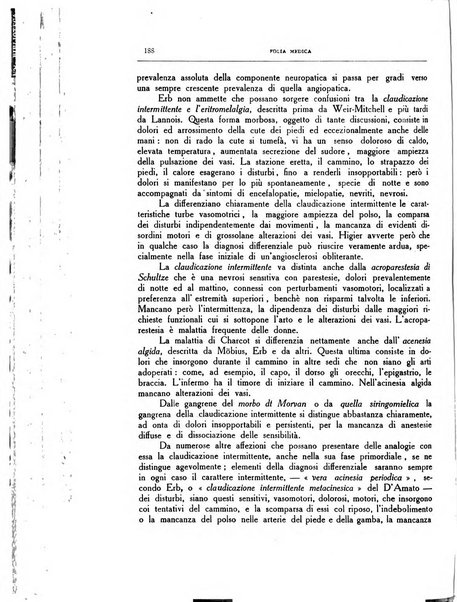 Folia medica periodico trimensile di patologia e clinica medica