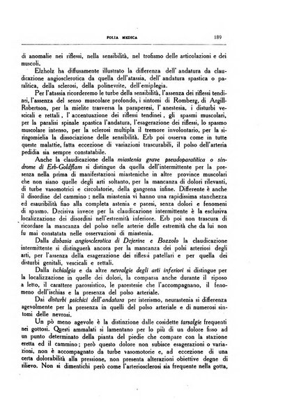 Folia medica periodico trimensile di patologia e clinica medica