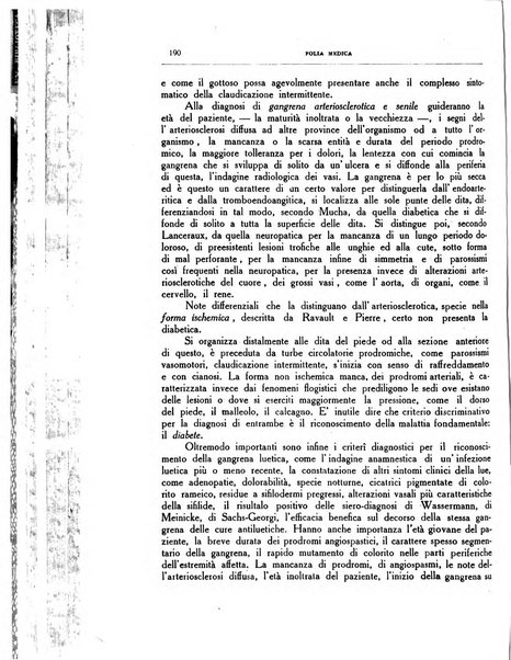 Folia medica periodico trimensile di patologia e clinica medica