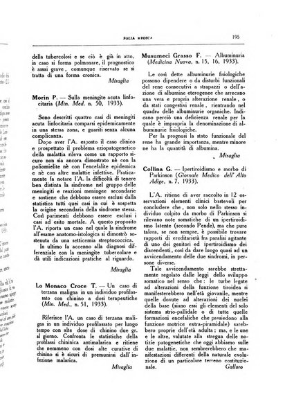 Folia medica periodico trimensile di patologia e clinica medica