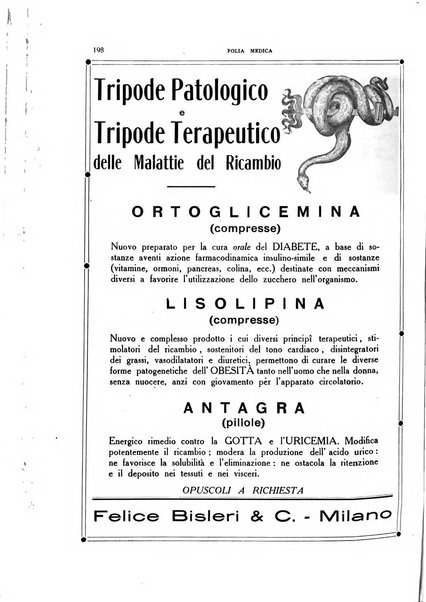 Folia medica periodico trimensile di patologia e clinica medica