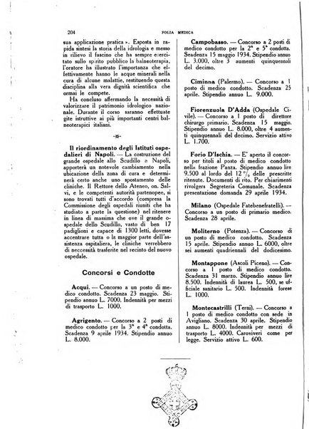 Folia medica periodico trimensile di patologia e clinica medica