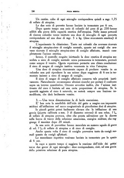 Folia medica periodico trimensile di patologia e clinica medica