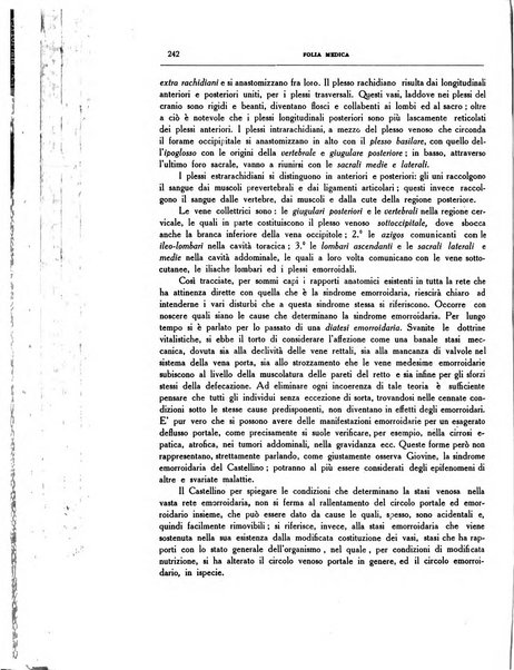 Folia medica periodico trimensile di patologia e clinica medica