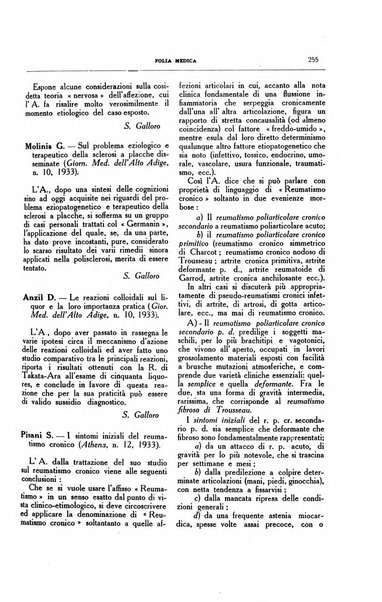 Folia medica periodico trimensile di patologia e clinica medica