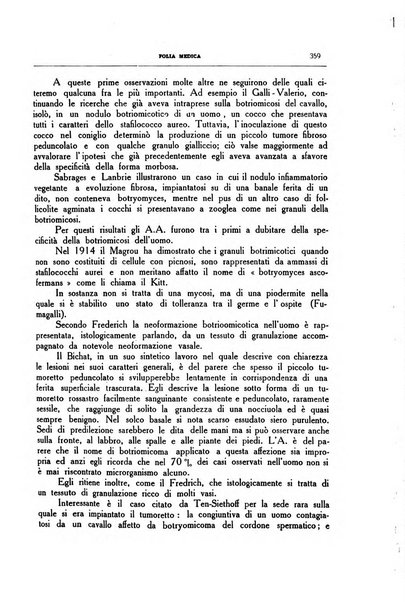 Folia medica periodico trimensile di patologia e clinica medica