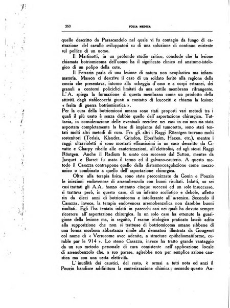 Folia medica periodico trimensile di patologia e clinica medica