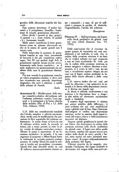 Folia medica periodico trimensile di patologia e clinica medica