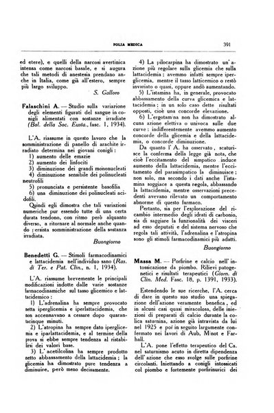 Folia medica periodico trimensile di patologia e clinica medica