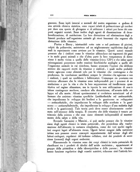 Folia medica periodico trimensile di patologia e clinica medica