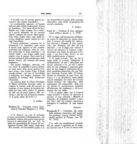 Folia medica periodico trimensile di patologia e clinica medica