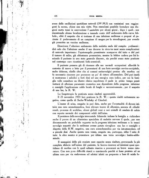 Folia medica periodico trimensile di patologia e clinica medica