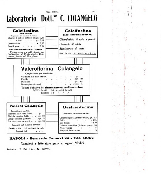 Folia medica periodico trimensile di patologia e clinica medica