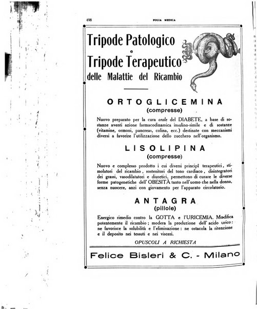 Folia medica periodico trimensile di patologia e clinica medica