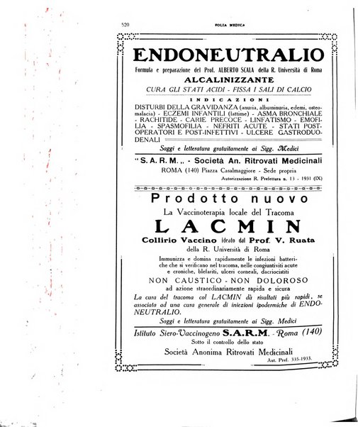 Folia medica periodico trimensile di patologia e clinica medica