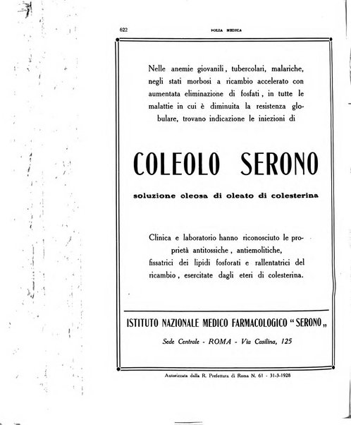 Folia medica periodico trimensile di patologia e clinica medica