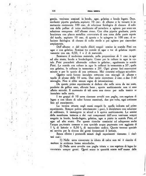 Folia medica periodico trimensile di patologia e clinica medica