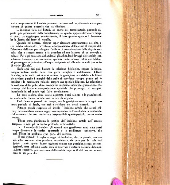 Folia medica periodico trimensile di patologia e clinica medica