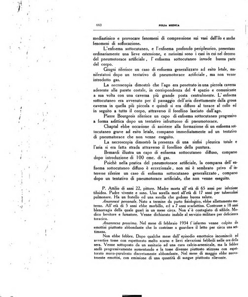 Folia medica periodico trimensile di patologia e clinica medica