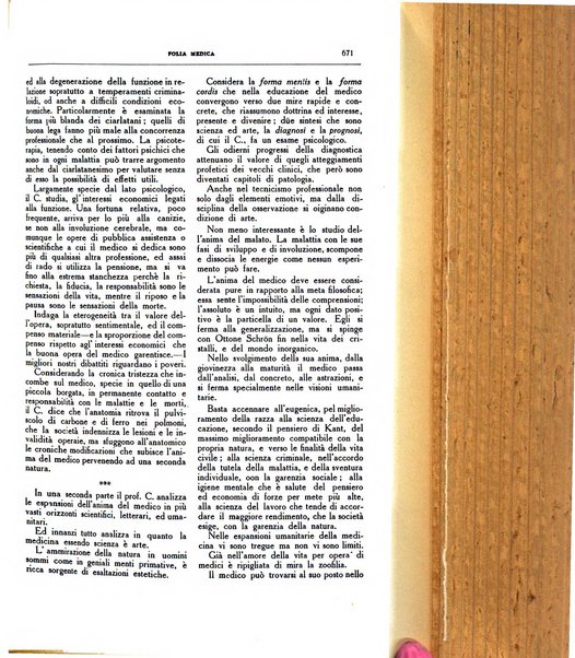 Folia medica periodico trimensile di patologia e clinica medica