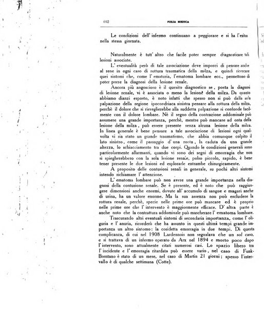 Folia medica periodico trimensile di patologia e clinica medica