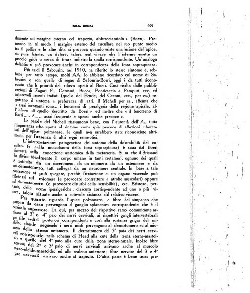 Folia medica periodico trimensile di patologia e clinica medica