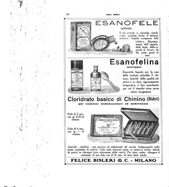 Folia medica periodico trimensile di patologia e clinica medica