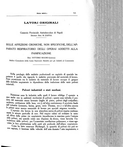 Folia medica periodico trimensile di patologia e clinica medica