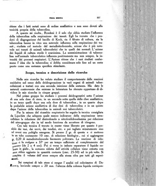 Folia medica periodico trimensile di patologia e clinica medica