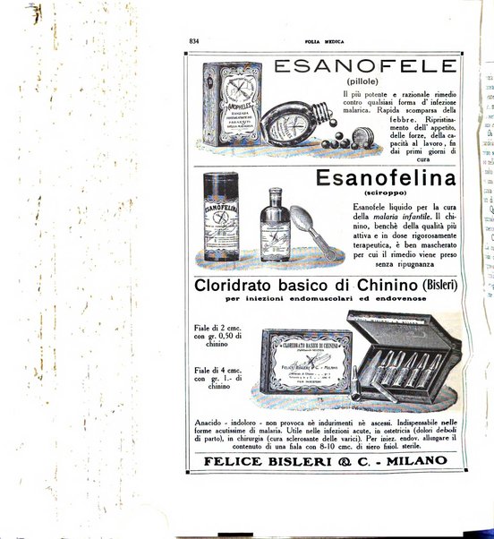 Folia medica periodico trimensile di patologia e clinica medica