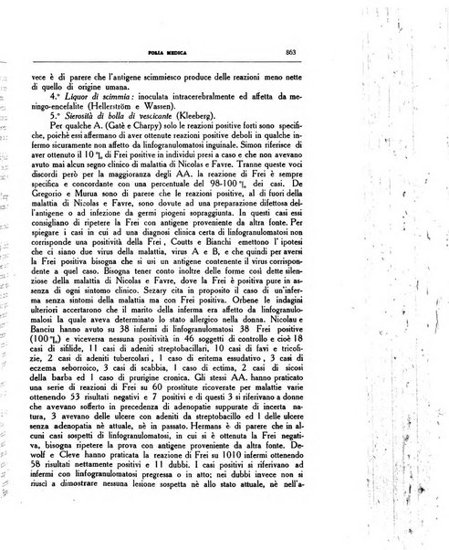 Folia medica periodico trimensile di patologia e clinica medica